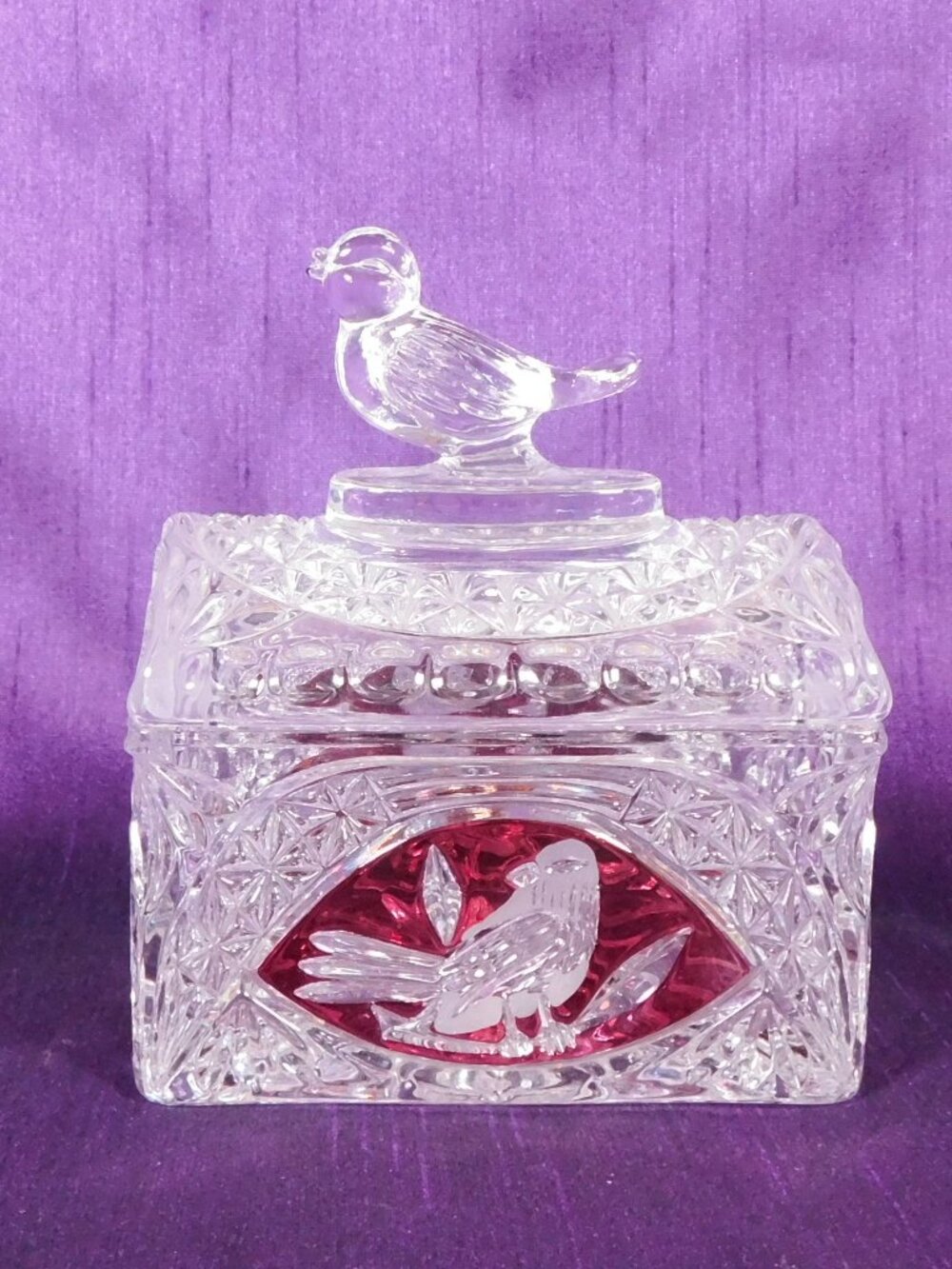 Hofbauer Small Trunk Box in The Bydes Ruby Flashed # 26496